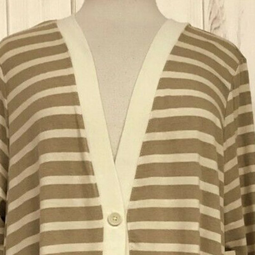 COLDWATER Creek Pima Knit Striped Long Sle…
